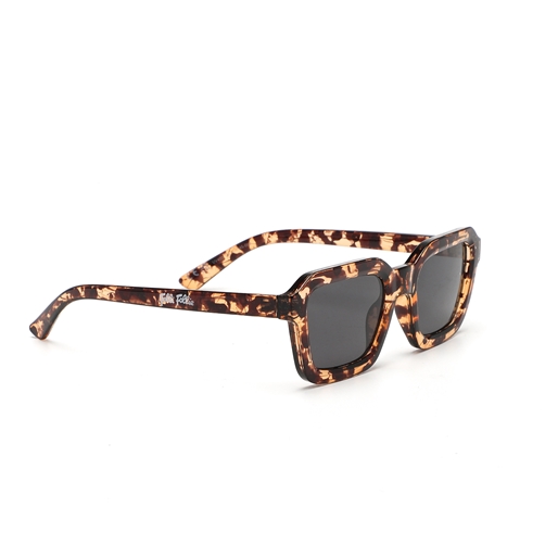 Sunglasses medium rectangular mask dark brown color-