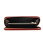 Mini Discoveries large red leather wallet with zipper-