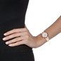 Lady Club small case pink leather strap watch-