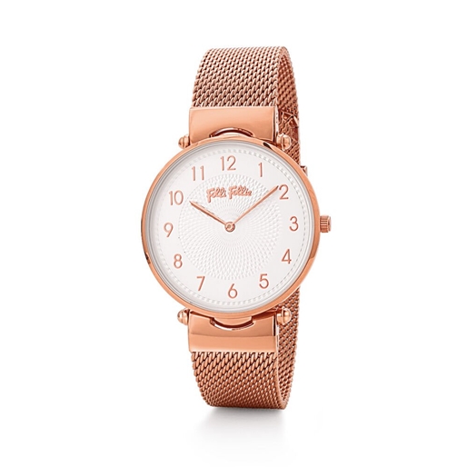 Lady Club gold plated large case bracelet watch-