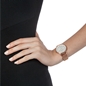 Lady Club gold plated large case bracelet watch-