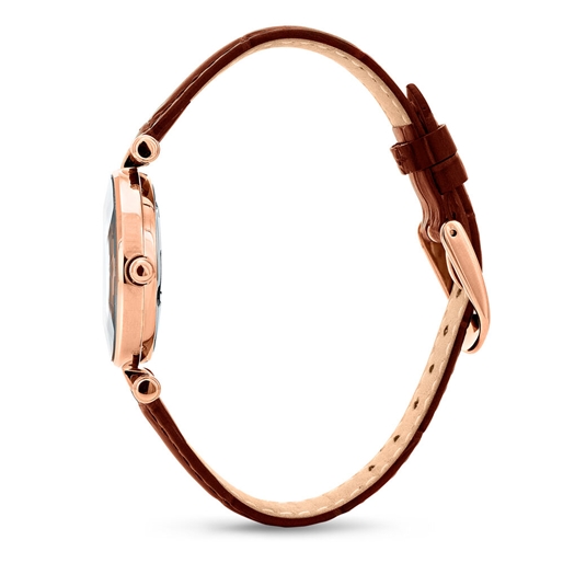 Chic and Sleek Small Case Leather Watch-