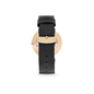 Vintage Dynasty gold plated watch with black leather strap-