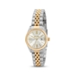 Eternally Mine bi-color bracelet watch with silver dial-
