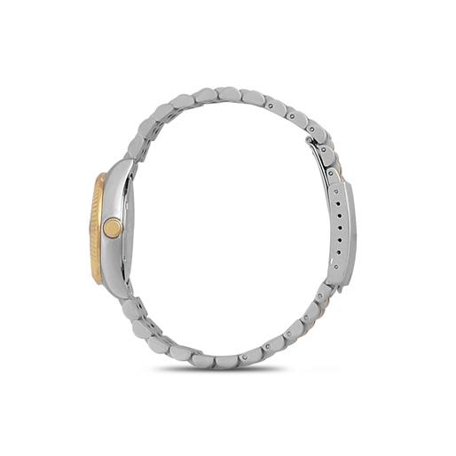 Eternally Mine bi-color bracelet watch with silver dial-