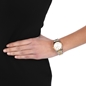 Eternally Mine bi-color bracelet watch with silver dial-