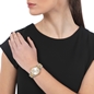 Eternally Mine bi-color bracelet watch with silver dial-