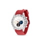 Color Me Free red silicone strap watch -