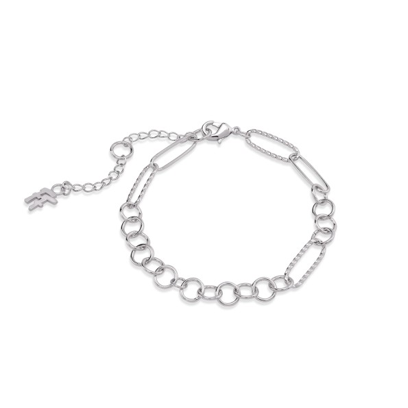 The Chain Addiction ασημί βραχιόλι αλυσίδα με κρίκους