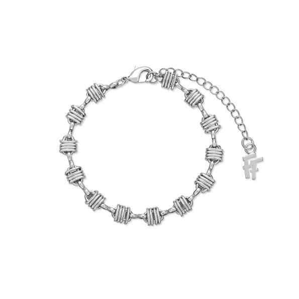 The Chain Addiction ασημί βραχιόλι αλυσίδα με οβάλ ακανόνιστους κρίκους