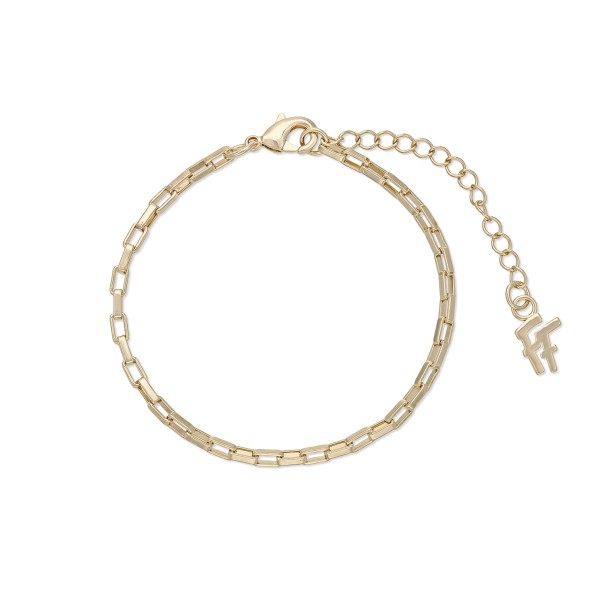 The Chain Addiction επίχρυσο βραχιόλι αλυσίδα με μικρούς παραλληλόγραμμους κρίκους