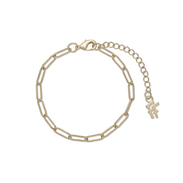 The Chain Addiction επίχρυσο βραχιόλι αλυσίδα με οβάλ σφυρήλατους κρίκους