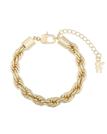 The Chain Addiction γυναικείο επίχρυσο βραχιόλι φαρδιά αλυσίδα