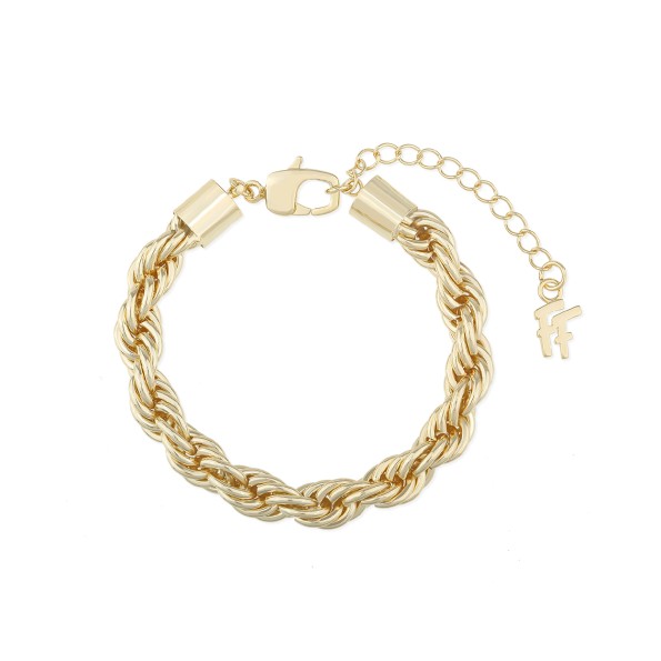 The Chain Addiction γυναικείο επίχρυσο βραχιόλι φαρδιά αλυσίδα