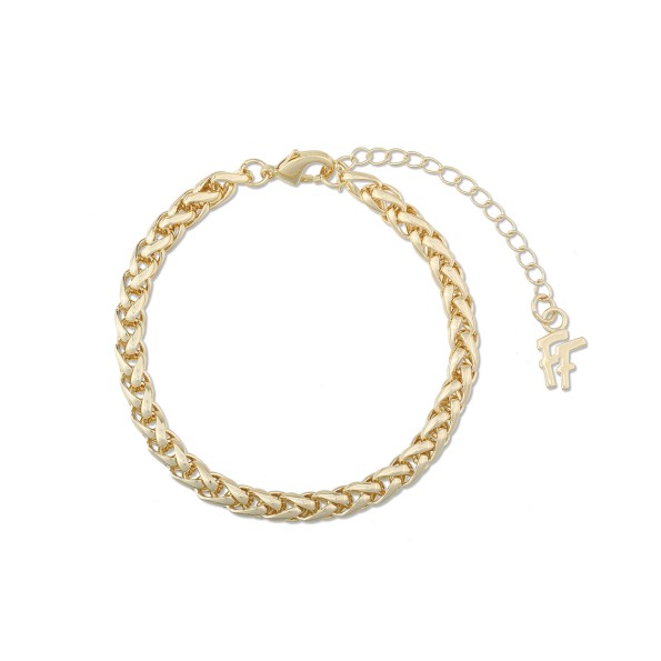 The Chain Addiction γυναικείο επίχρυσο βραχιόλι φαρδιά αλυσίδα