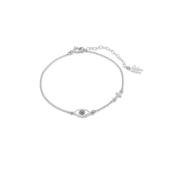 Eyez on me silver chain bracelet with eye motif