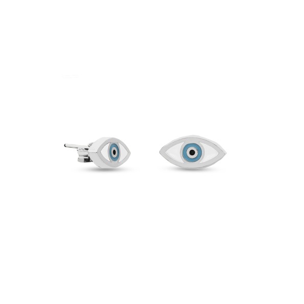 Eyez on me ασημένια σκουλαρίκια με μοτίφ μάτι