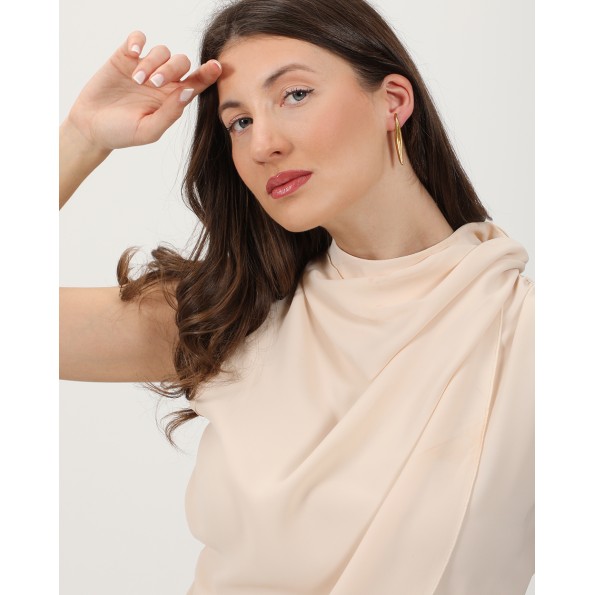 Anima Olea γυναικεία επίχρυσα κρεμαστά σκουλαρίκια Κοσμήματα