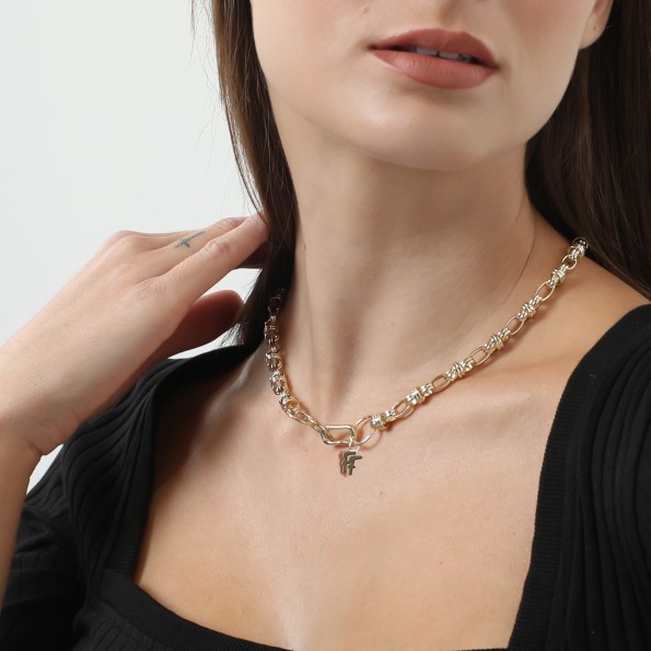 The Chain Addiction επίχρυσο κολιέ αλυσίδα με κρίκους Κοσμήματα