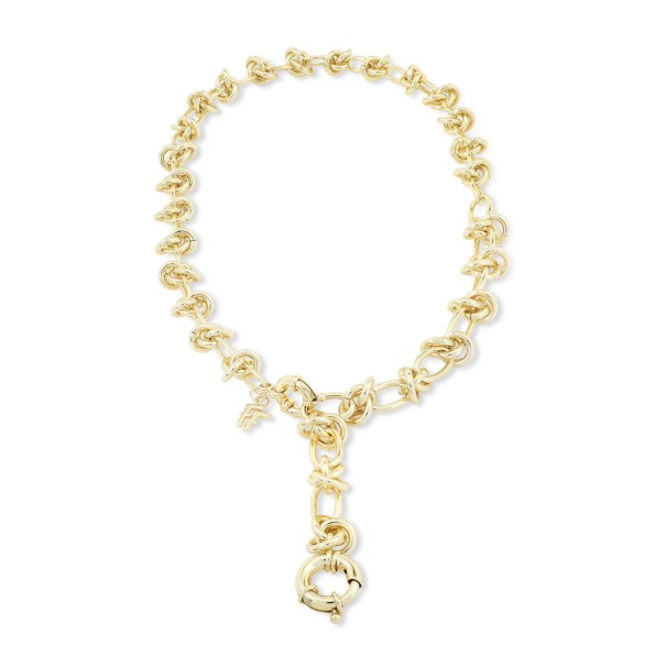 The Chain Addiction επίχρυσο κολιέ αλυσίδα με κόμπους