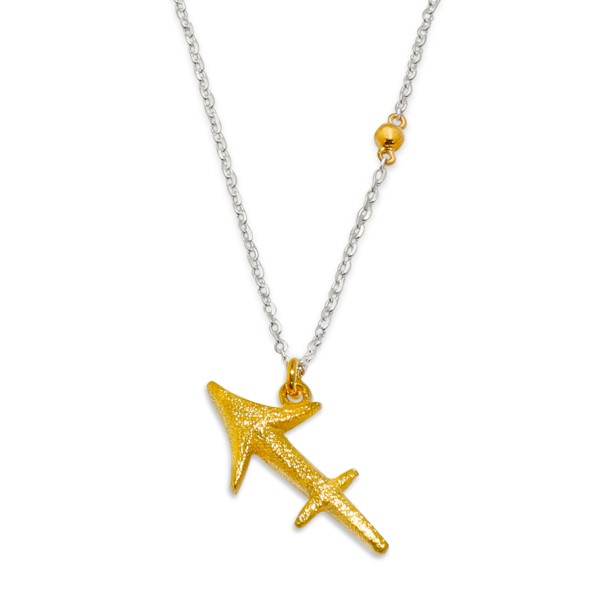 Star Sign κοντό ασημένιο κολιέ με το ζώδιο Τοξότης