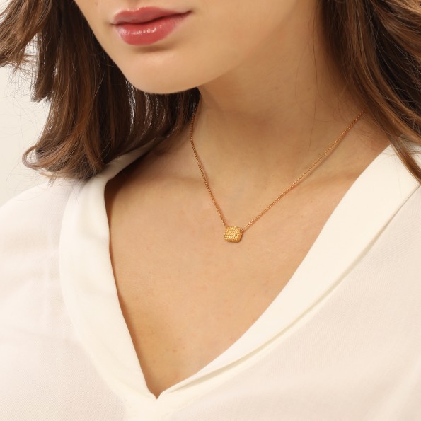 Mosaic Moments κοντό επίχρυσο κολιέ ψηφιδωτό μοτίφ Κοσμήματα