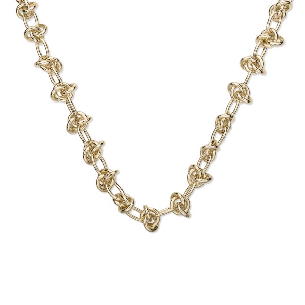 The Chain Addiction επίχρυσο κολιέ αλυσίδα με σχέδιο κόμπους