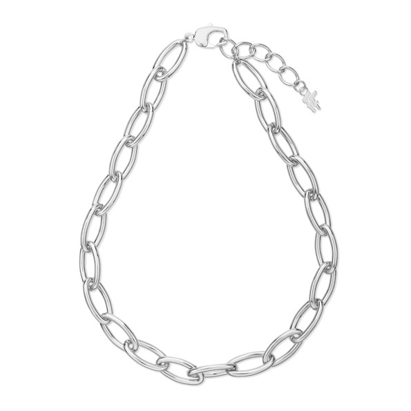 The Chain Addiction ασημί κολιέ αλυσίδα με οβάλ κρίκους Κοσμήματα