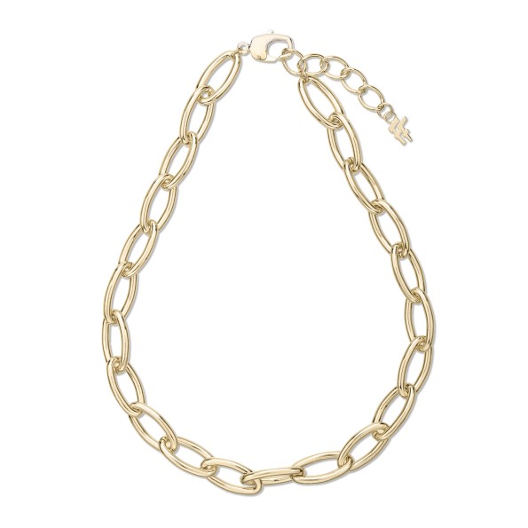 The Chain Addiction επίχρυσο κολιέ αλυσίδα με οβάλ κρίκους Κοσμήματα