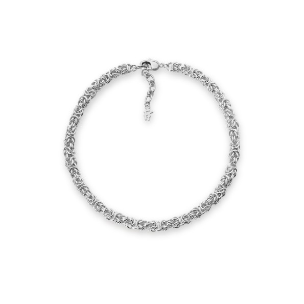 The Chain Addiction ασημί κολιέ με πλεκτή αλυσίδα