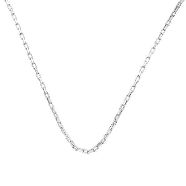 The Chain Addiction ασημί κολιέ αλυσίδα με μικρούς παραλληλόγραμμους κρίκους
