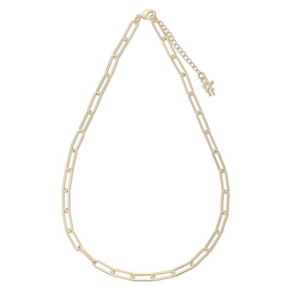 The Chain Addiction επίχρυσο κολιέ αλυσίδα με μεγάλους παραλληλόγραμμους κρίκους Κοσμήματα