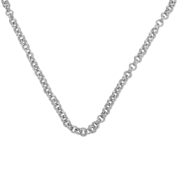 The Chain Addiction ασημί κολιέ αλυσίδα με στρογγυλούς κρίκους