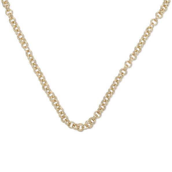 The Chain Addiction επίχρυσο κολιέ αλυσίδα με στρογγυλούς κρίκους