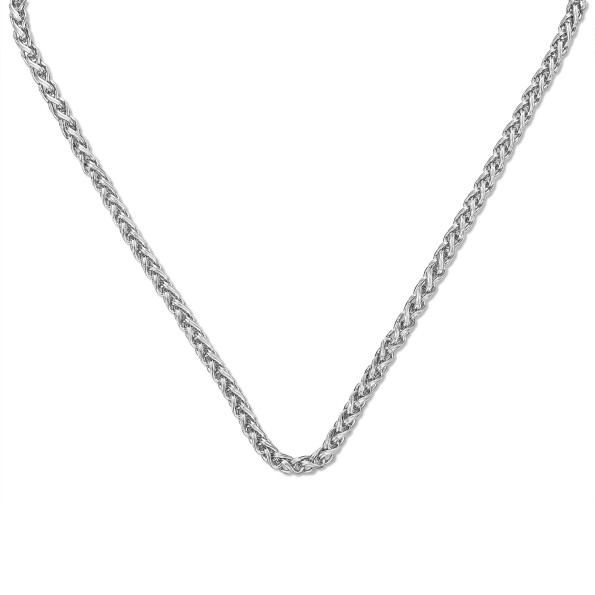 The Chain Addiction ασημί κολιέ με λεπτή πλεκτή αλυσίδα