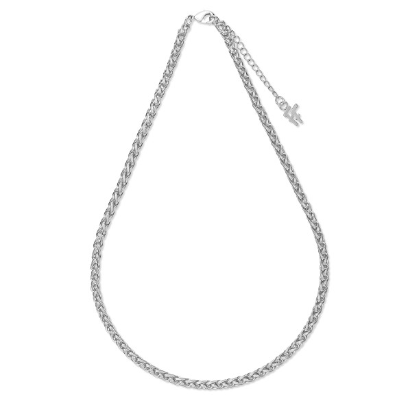 The Chain Addiction ασημί κολιέ με λεπτή πλεκτή αλυσίδα Κοσμήματα