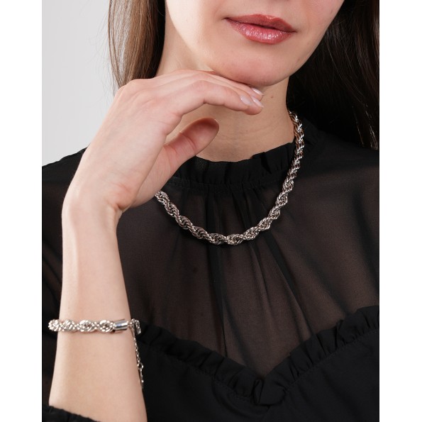 The Chain Addiction γυναικείο επίχρυσο κολιέ φαρδιά αλυσίδα Κοσμήματα