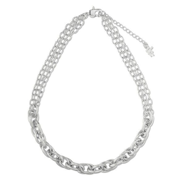 The Chain Addiction γυναικείο ασημί κολιέ πολύ φαρδιά αλυσίδα Κοσμήματα