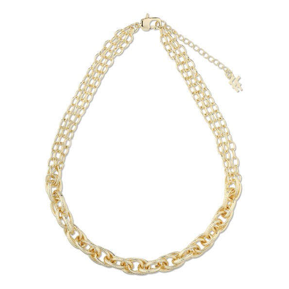 The Chain Addiction γυναικείο επίχρυσο κολιέ πολύ φαρδιά αλυσίδα Κοσμήματα