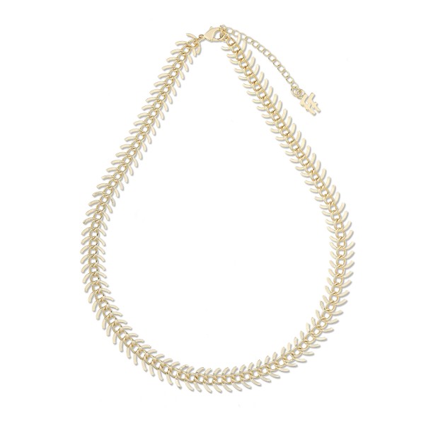 The Chain Addiction γυναικείο επίχρυσο κολιέ αλυσίδα με σχέδιο φύλλα Κοσμήματα