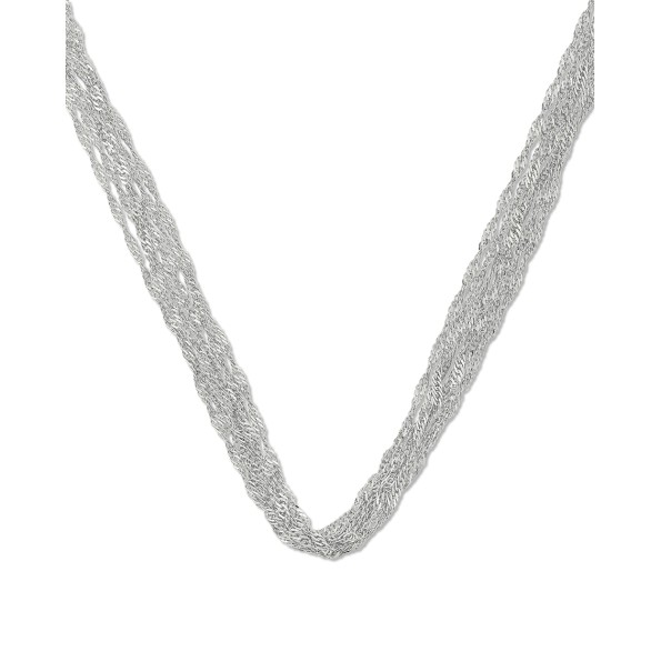 The Chain Addiction ασημί κολιέ πολλές λεπτές αλυσίδες