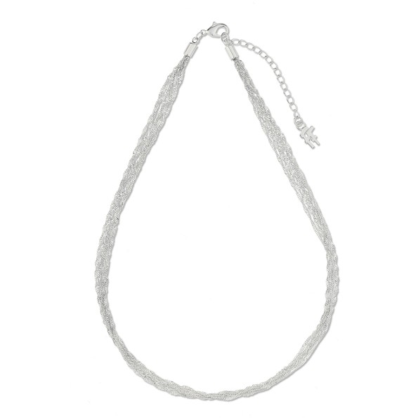 The Chain Addiction ασημί κολιέ πολλές λεπτές αλυσίδες Κοσμήματα
