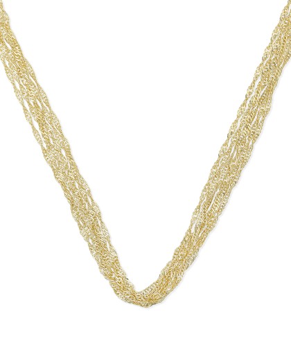 The Chain Addiction γυναικείο επίχρυσο κολιέ πολλές λεπτές αλυσίδες The Chain Addiction γυναικείο επίχρυσο κολιέ πολλές λεπτές αλυσίδες