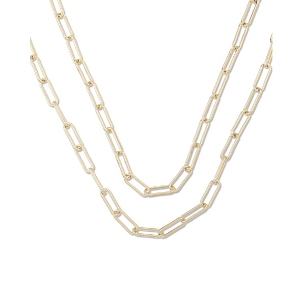 The Chain Addiction γυναικείο επίχρυσο κολιέ διπλή αλυσίδα