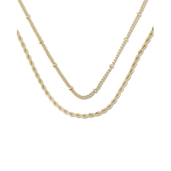 The Chain Addiction γυναικείο επίχρυσο κολιέ διπλή αλυσίδα