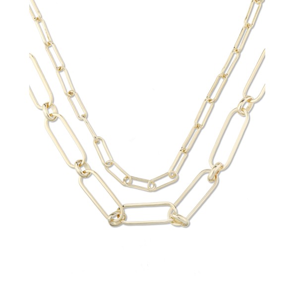 The Chain Addiction γυναικείο επίχρυσο κολιέ διπλή αλυσίδα