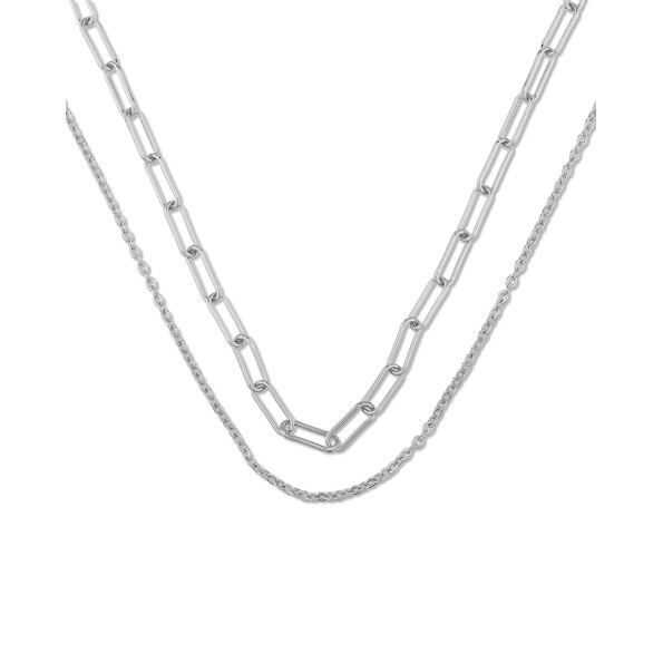 The Chain Addiction ladies silvery necklace double chain