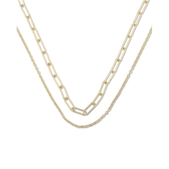 The Chain Addiction ladies gold plated necklace double chain