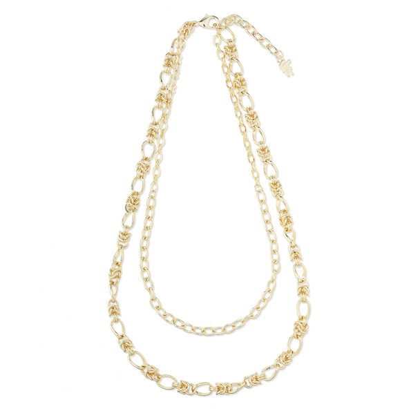 The Chain Addiction γυναικείο επίχρυσο κολιέ διπλή αλυσίδα Κοσμήματα