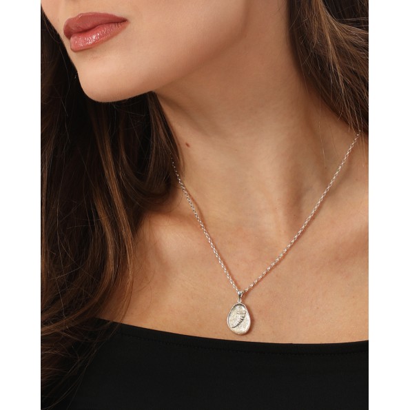 Lucky Charm 2026 γυναικείο ασημένιο κολιέ με κέρας Αμάλθειας